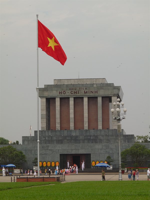 Queuing to enter Ho Chi Minh's Mausoleum