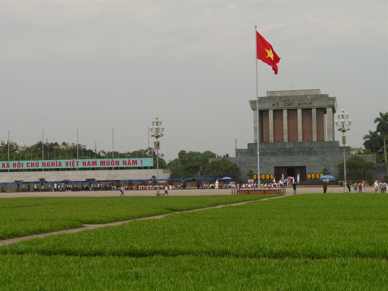 Queuing to enter Ho Chi Minh's Mausoleum