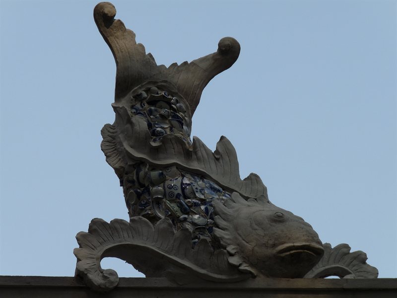 Fish sculpture at Quan Thanh Temple