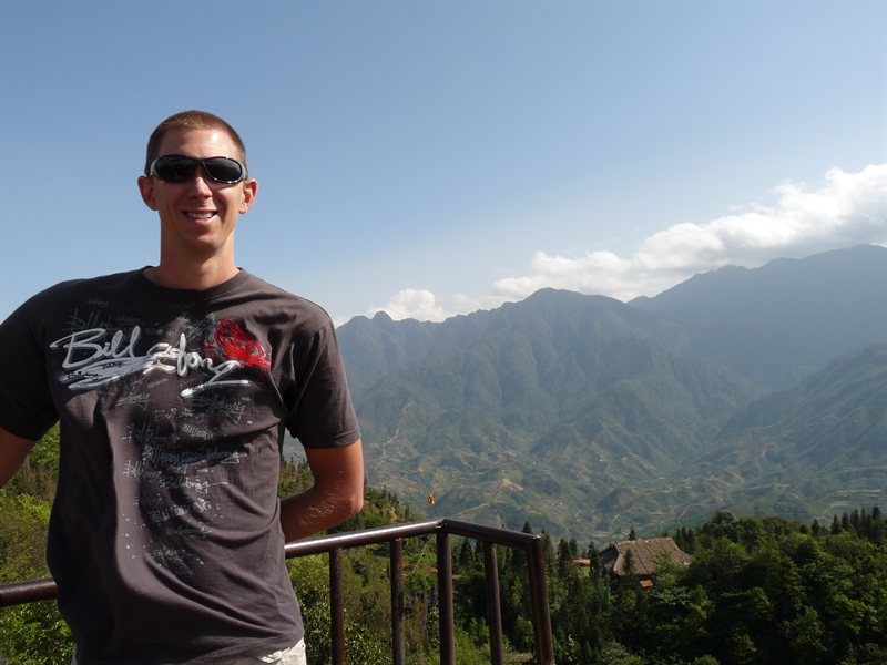 Ed with the mountains around Sapa