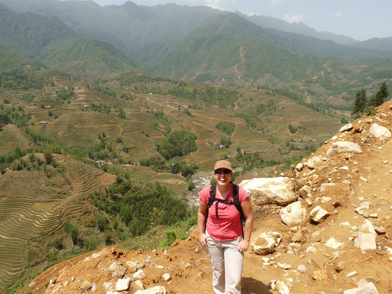 Claire up in the hills