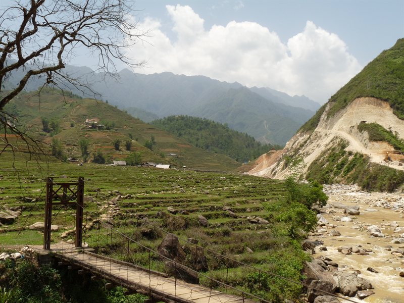 Looking back at where we had walked from