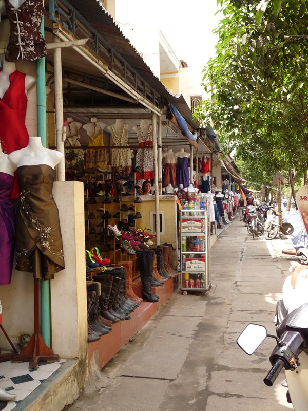 Line of tailor shops in Hoi An