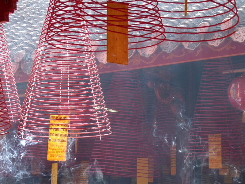Prayer coils at the Assembly Hall of the Fuijian Chinese Congregation