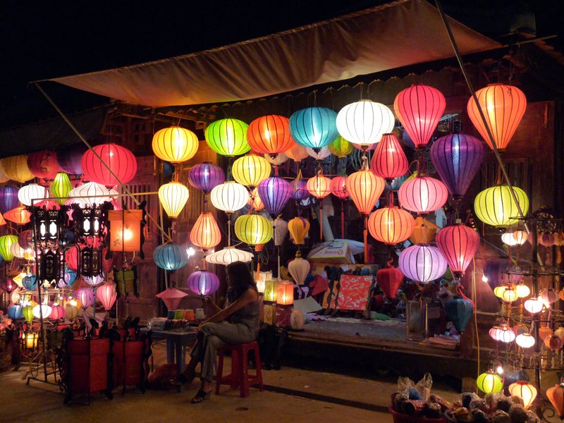 Lanterns for sale in Hoi An during the full moon festival