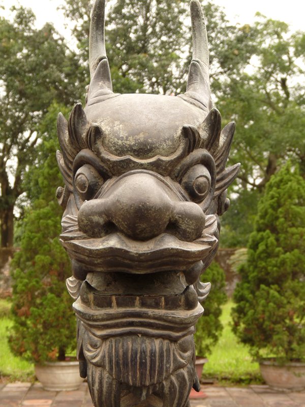 Dragon carving outside the Royal Theatre