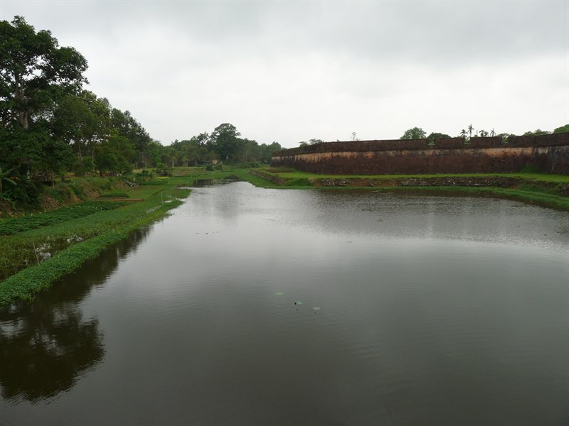 View down the moat surrounding the citadel