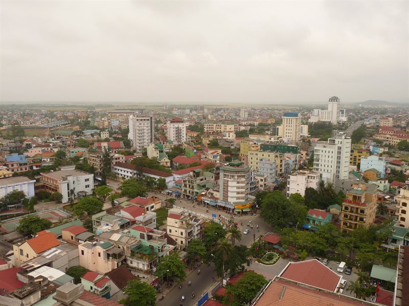 View over Hue from the top of the Imperial Hotel