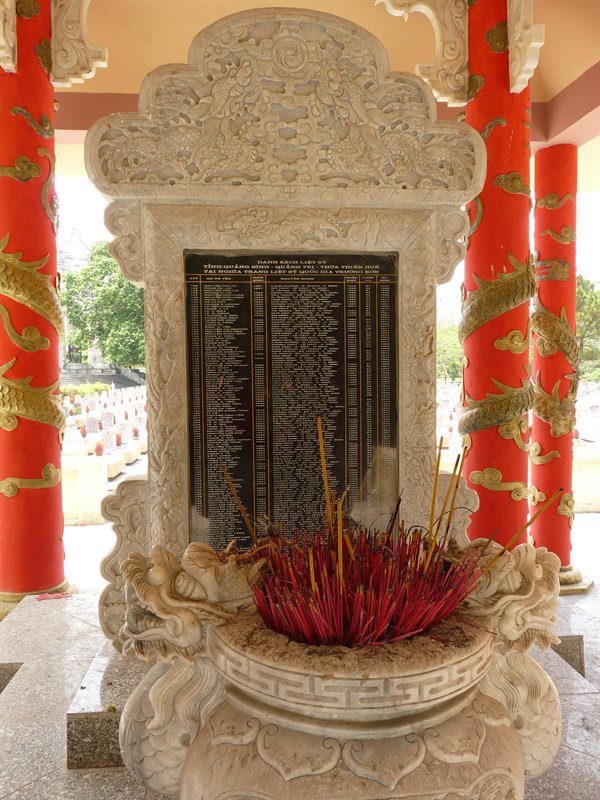 Plaque at the National Cemetery
