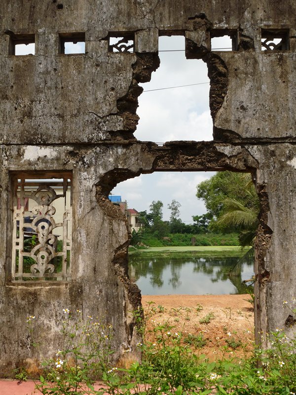 Damage to Long Hung church