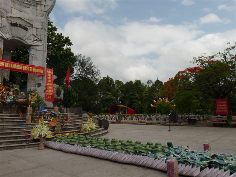 Offerings left at the National Cemetery