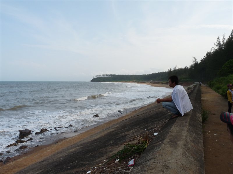 View after having emerged from the tunnels