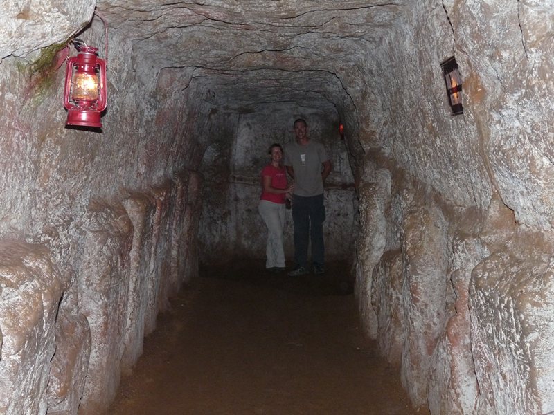 Us in the meeting room inside the Vinh Moc tunnels