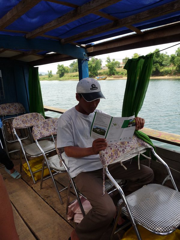 Tam on the way to the caves