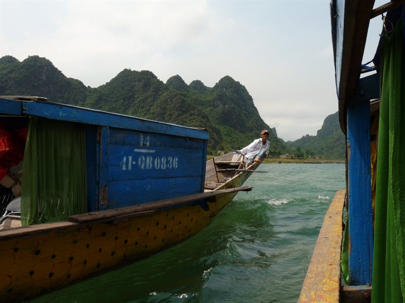 Another boat on the way to the caves