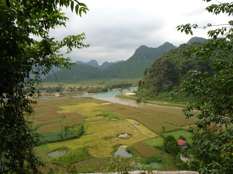 View from the climb up to the entrance to Phong Nha cave