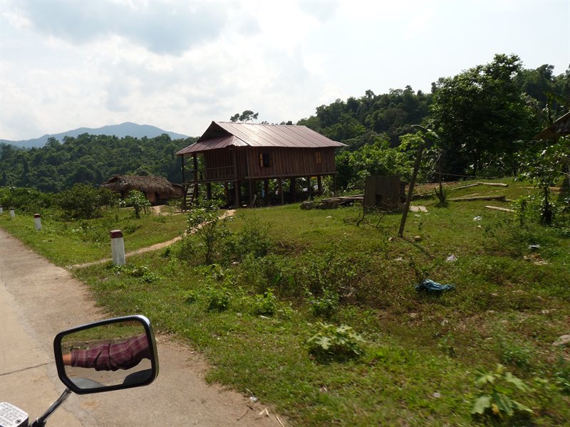 Local houses on the Ho Chi Minh Trail