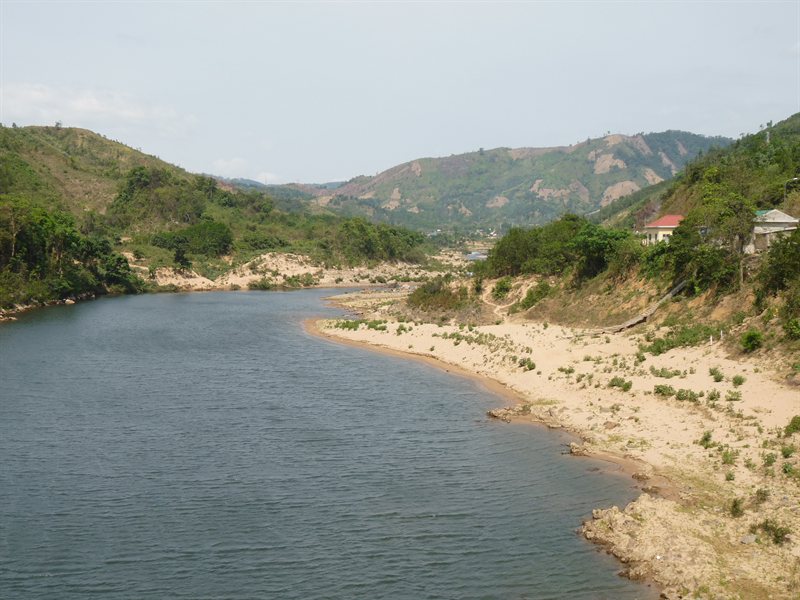 River snaking alongside the Ho Chi Minh Trail