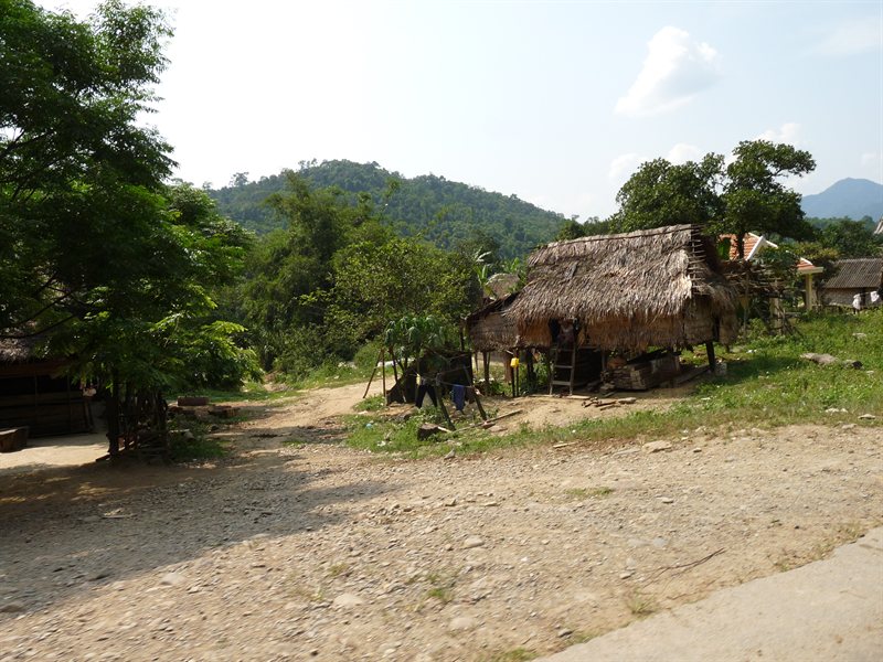 Local houses on the Ho Chi Minh Trail