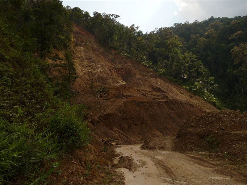 Landslide on the Ho Chi Minh Trail