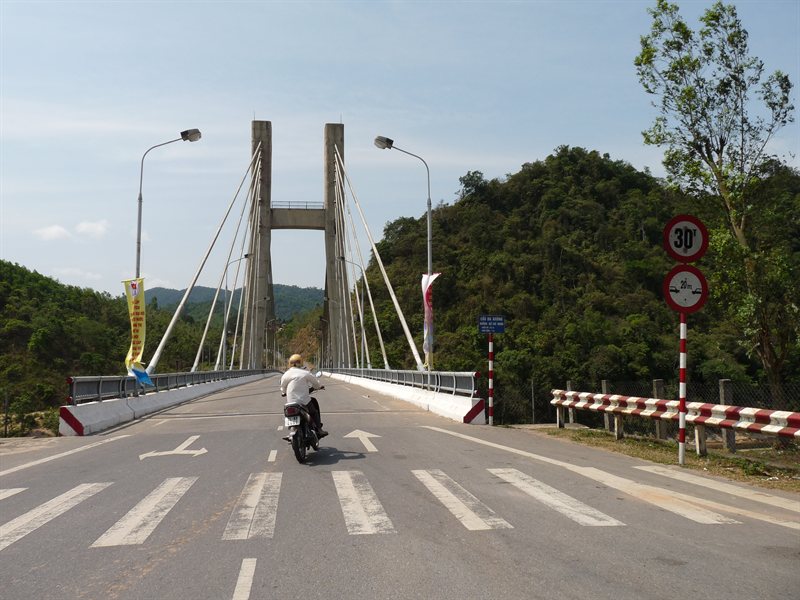 Crossing the bridge out of Khe Sanh