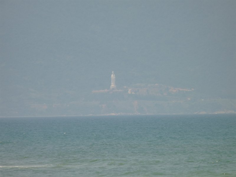 Giant Goddess of Mercy in the distance