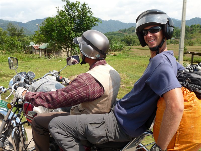 Tam and Ed on the bike