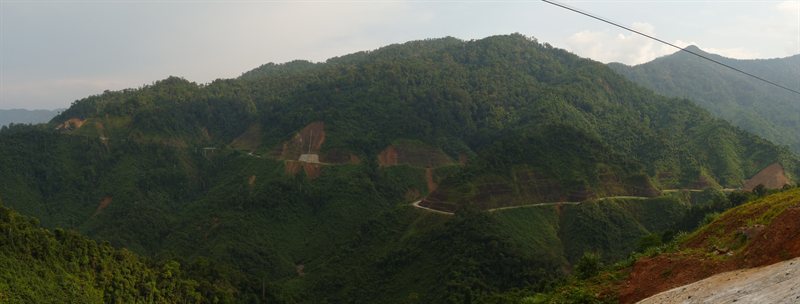 Panoramic view of the Ho Chi Minh trail