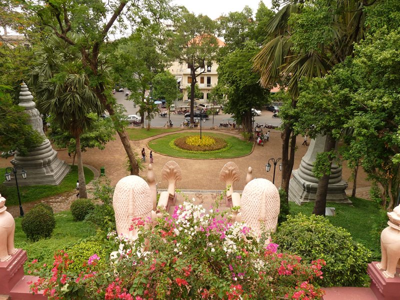 Looking down the hill from Wat Phnom