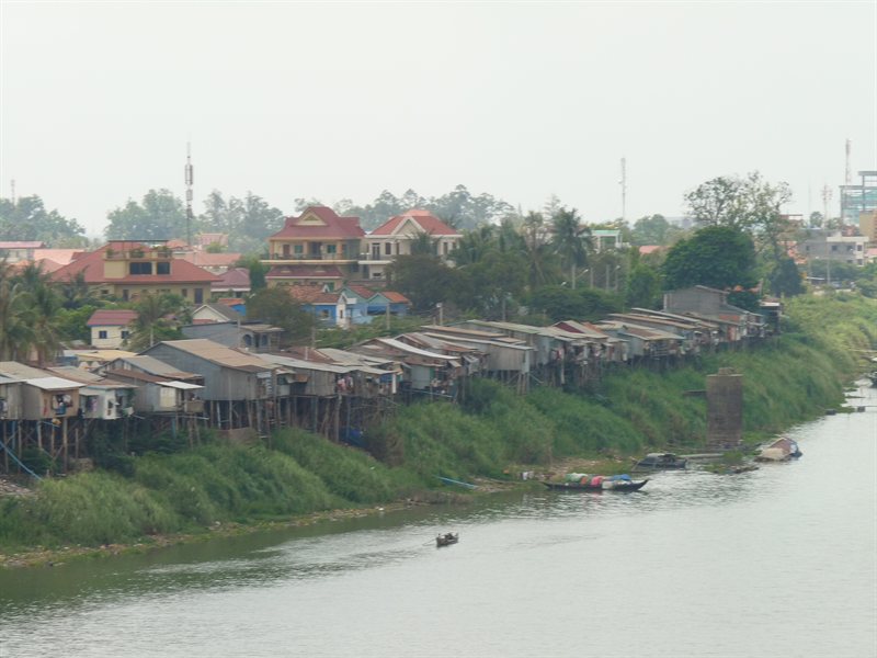 Houses beside the river