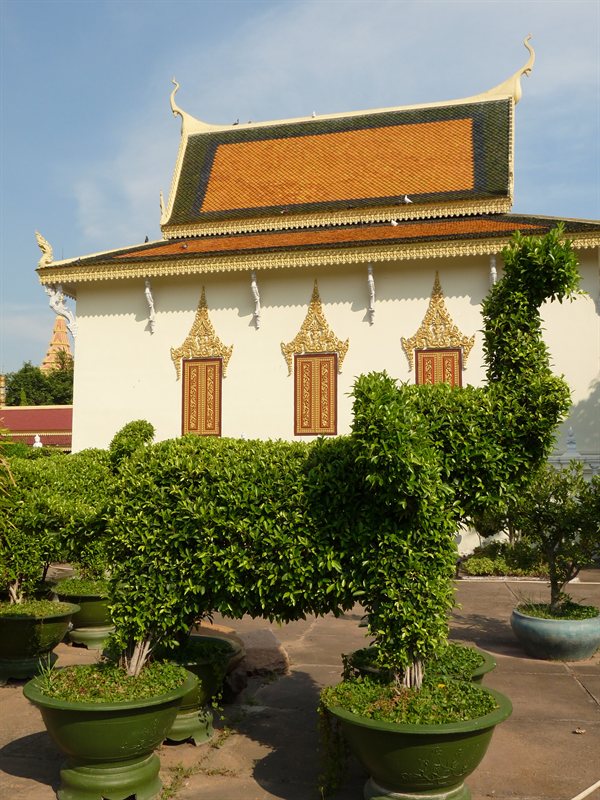 Elephant topiary at the Silver Pagoda