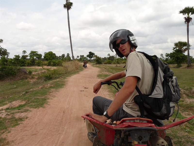 Ed on his quad bike
