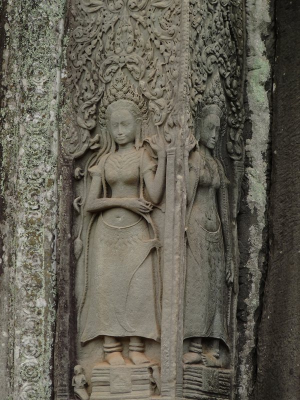 Stone carvings at Bayon Temple