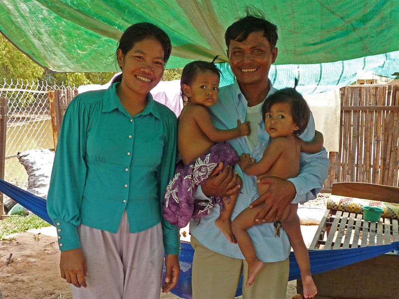 Mr Lucky our tuk-tuk driver with his family