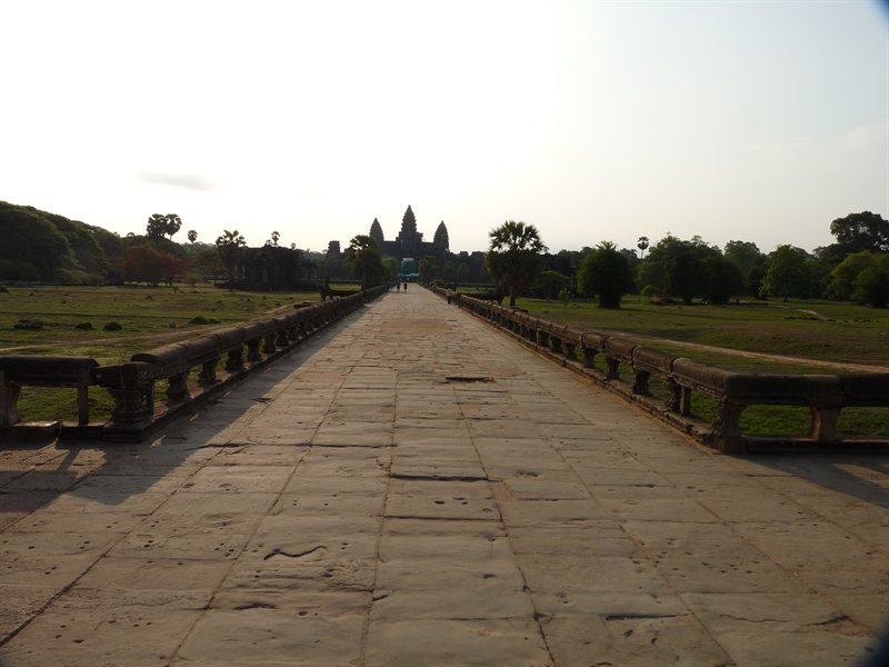 Sandstone causeway to central temple complex at Angkor Wat