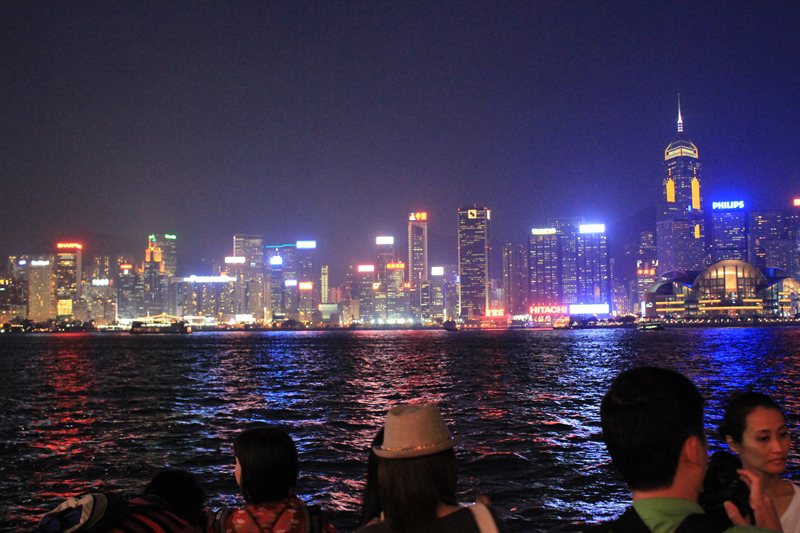 Hong Kong Island at night