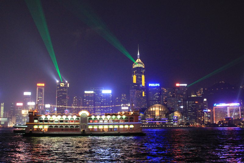Hong Kong Island at night
