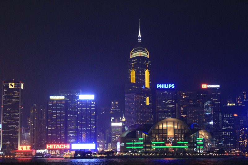 Hong Kong Island at night