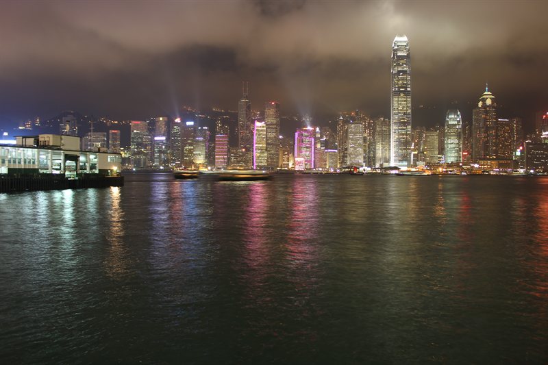 Hong Kong skyline at night