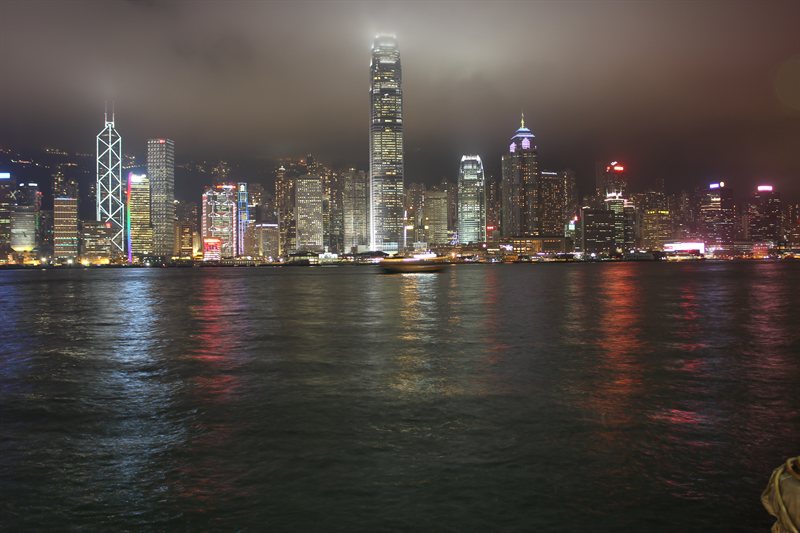 Hong Kong skyline at night