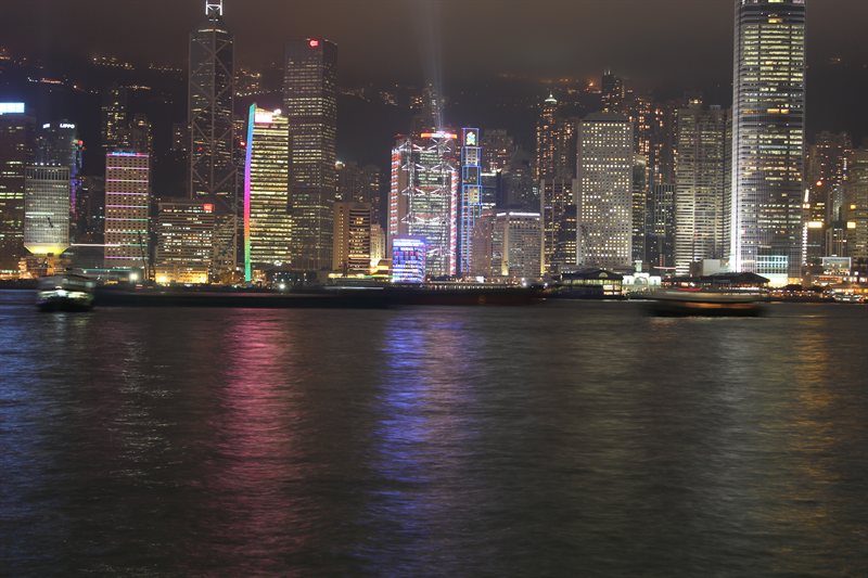 Hong Kong skyline at night