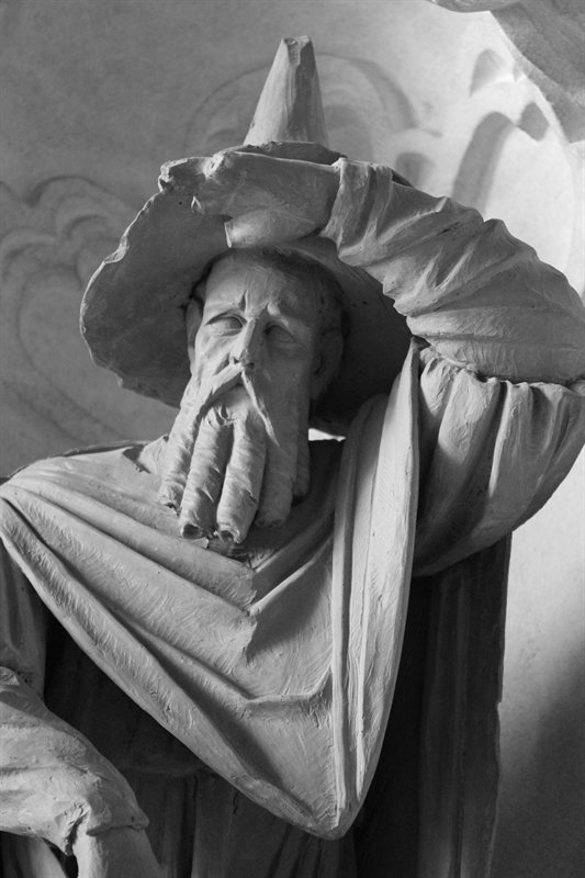 Statues in Lacock Abbey