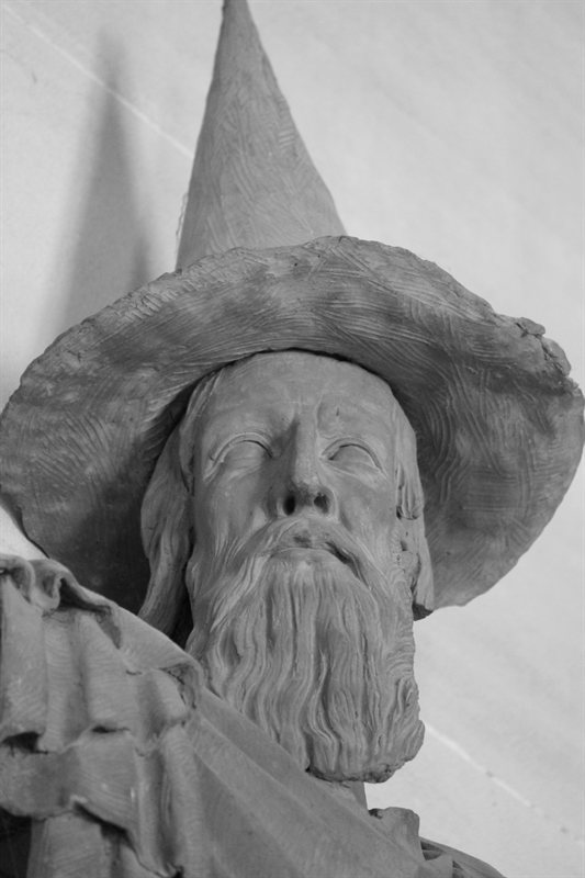 Statues in Lacock Abbey