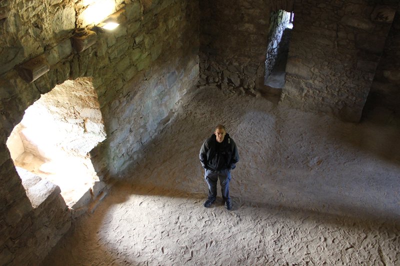 Ed in Drum Castle Tower