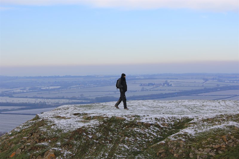Ed on Burton Dassett Hills