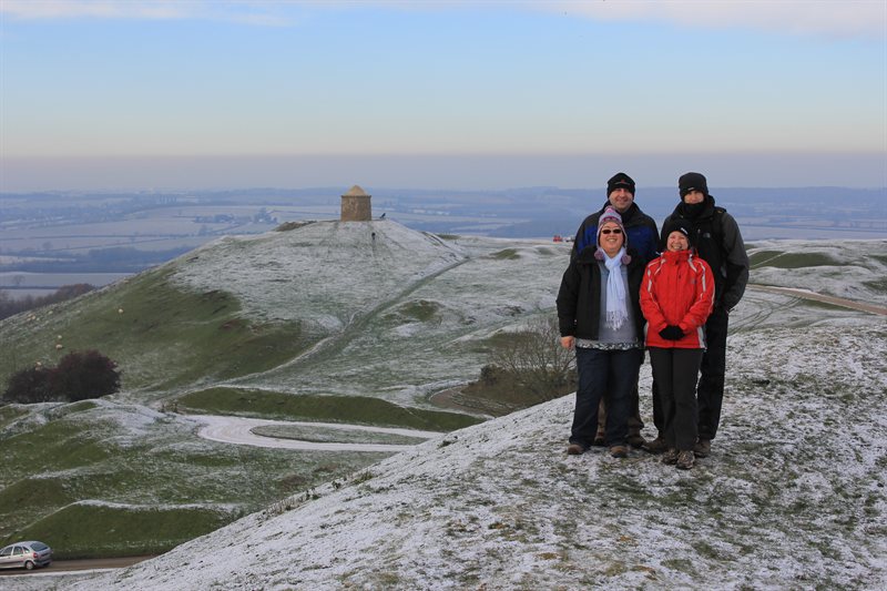 Paul, Virginia, Ed & Claire on Buron Dassett hills
