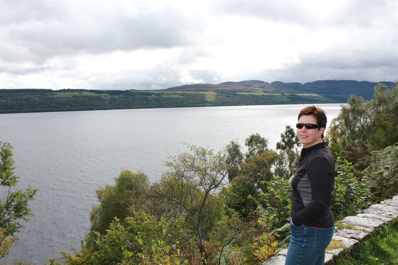 Claire overlooking Loch Ness