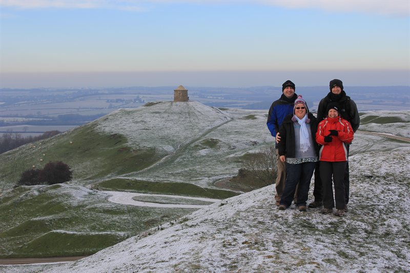 Paul, Virginia, Ed & Claire on Buron Dassett hills