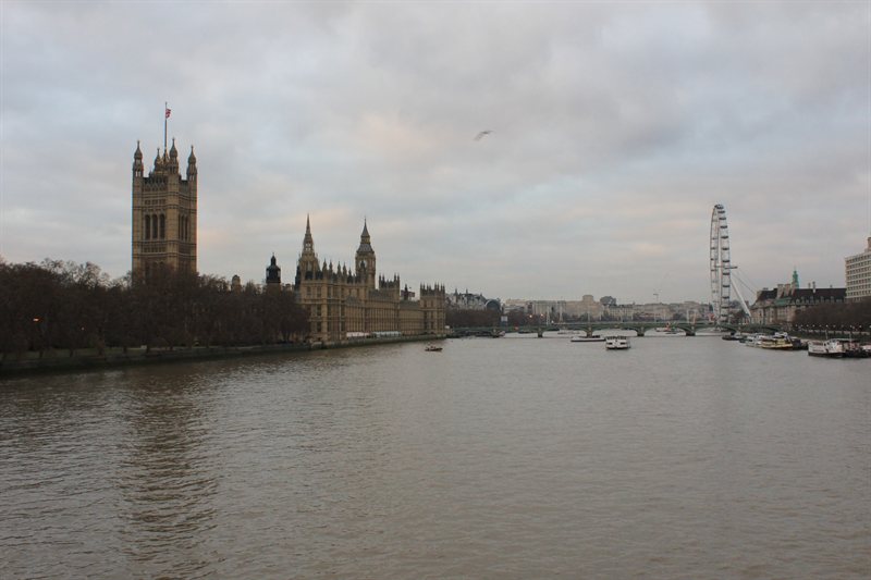 Looking down the Thames