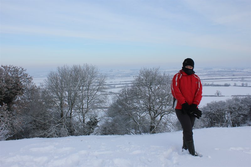 Claire on Burton Dassett Hills
